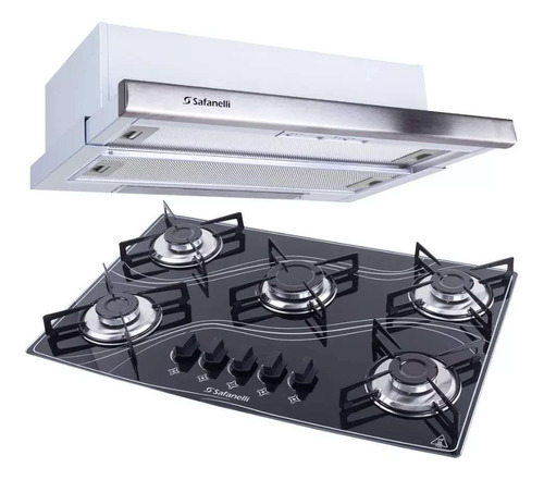 Kit Depurador Embutir + Cooktop 5 Bocas Color Frete Grátis