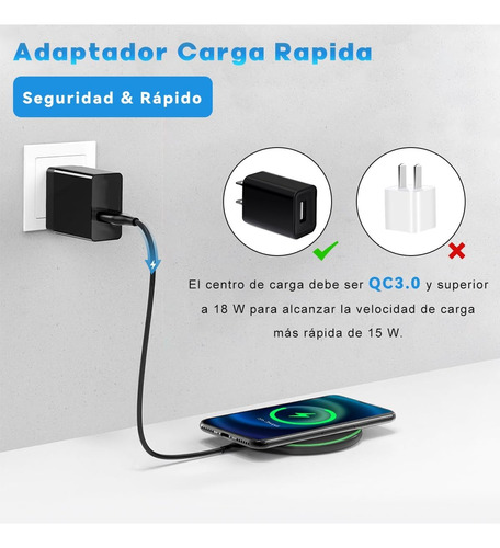 Cargador Inalámbrico iPhone 14 15 16 Pro Max Mini Plus Rosa
