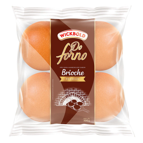 Pão de Hambúrguer Do Forno Brioche Wickbold 320g