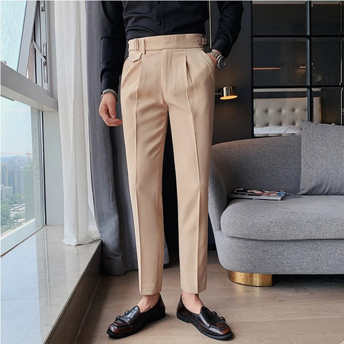 Pantalones De Cintura Para Hombre, Traje Formal De Negocios