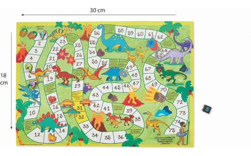Imagen 2 de 10 de Juego Mesa Carrera Dinosaurio Infantil Didácticos Niños