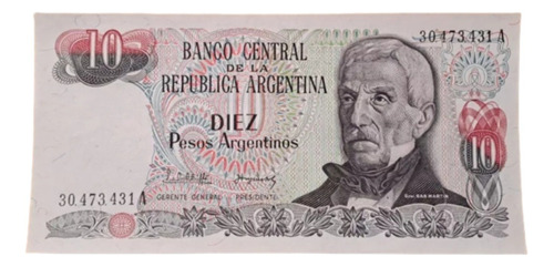 Bottero N 2611a Billete 10 Pesos Argentinos. Sc