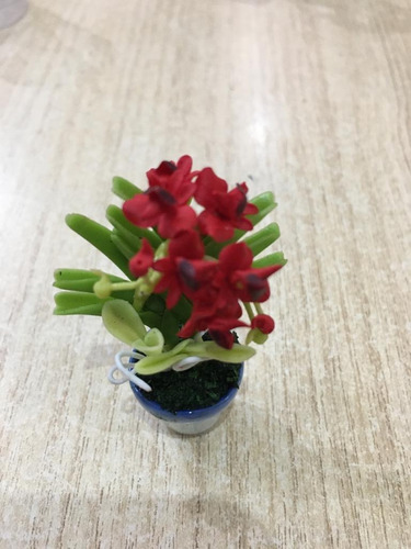 Miniatura De Flor / Orquídea Ascocenda Feita A Mão Decoração | MercadoLivre