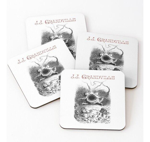 Set Posavasos Grandville Funny Scary Monster Calidad Premium
