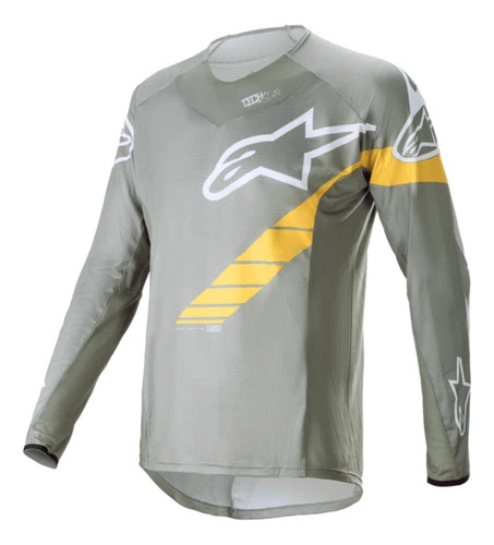 Jersey Bike Astars Techstar Manga Larga Verde/amarillo