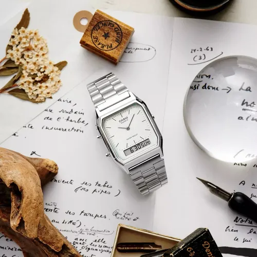 Reloj casio vintage plateado hotsell