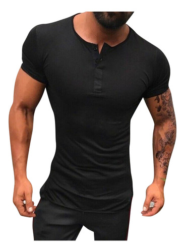 Camisa L Para Hombre De Manga Corta A La Moda Casual De Prim