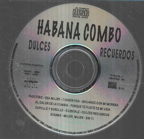 Habana Combo Album Dulces Recuerdos Magenta Cd S/portada