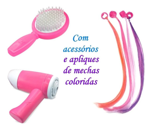 Boneca Tronco Belle My Model Para Criança Maquiar - Meninas