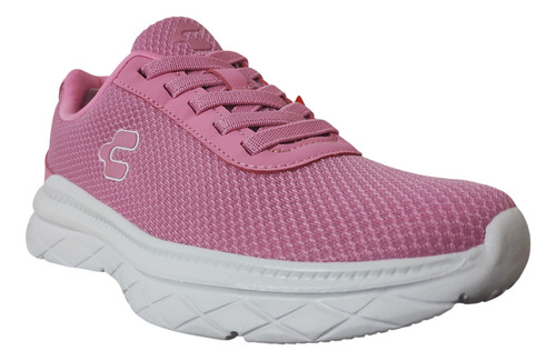 Tenis Charly Comodos Rosas Tela Deportivos Dama
