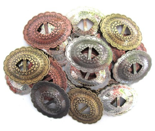 Conchos De Acabados Mezclados Estilo Oeste De 1 1/4 Pul...