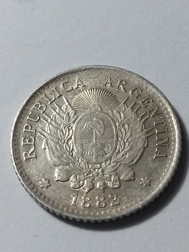 Moneda Argentina De Plata 10 C 1882