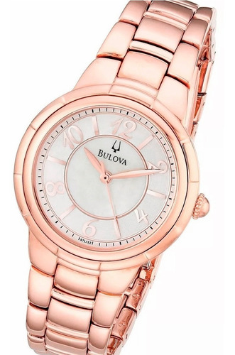 Reloj Bulova 97l132 Dama Acero Rose Agente Oficial Seguro