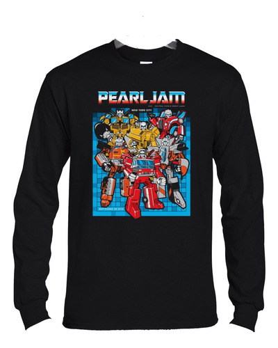 Polera Ml Pearl Jam Robots New York City Rock Abominatron