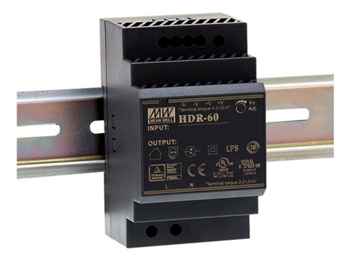 Hdr-60-5 Fuente P/ Riel Din 32.5w 5v 6.5a Mean Well