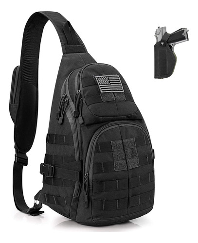 Mochila Táctica Edc, Bolsa De Hombro Militar Rover Con Funda