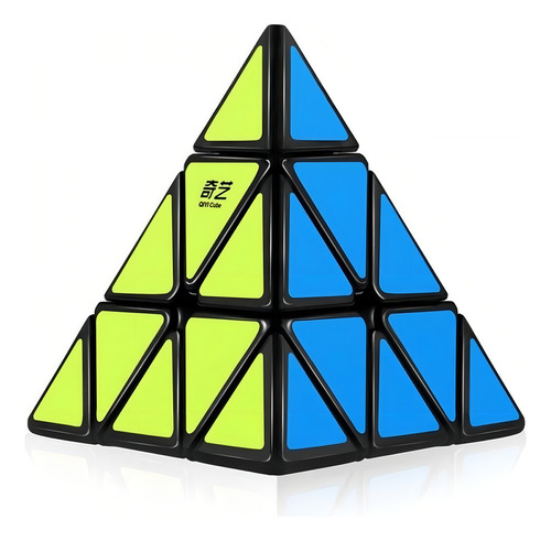 Pack Set 4 Cubos Velocidad Qiyi Pyraminx Megaminx 2x2 3x3 Color De La Estructura Negro