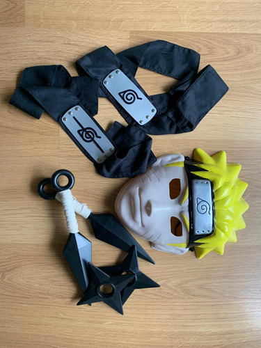 Careta Y Accesorios Naruto Para Disfraz