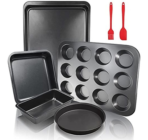 Juego De 5 Bandejas Para Hornear Para Horno Antiadherentes D