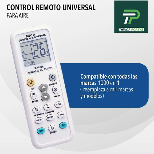 Imagen 3 de 10 de Control Remoto Universal Aire Acondicionad Todas Las Marcas