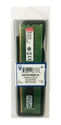 Memória 16gb Ddr4 2400 Mhz Kingston Desktop Kcp424nd8/16