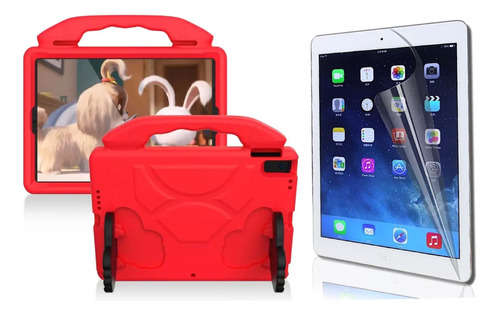 Carcasa Para iPad 10.2 Niños Antigolpe + Lámina Hidrogel