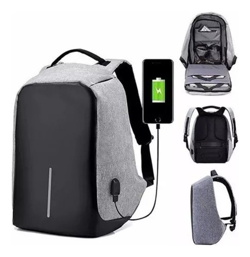 Maleta Morral Antirrobo Impermeable Con Puerto Usb Unisex 