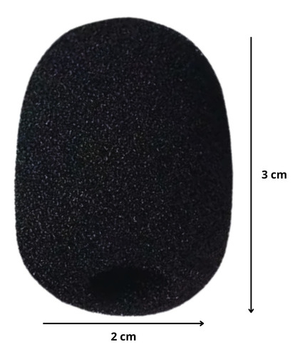 02 Unidades Espuma Para Microfone Headset Ou Lapela