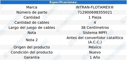 Sensor Oxígeno Acc Chevrolet Astra L4 2.4l 04-06