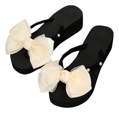 Chanclas Con Plataforma Color Bow Beach De Talla Grande