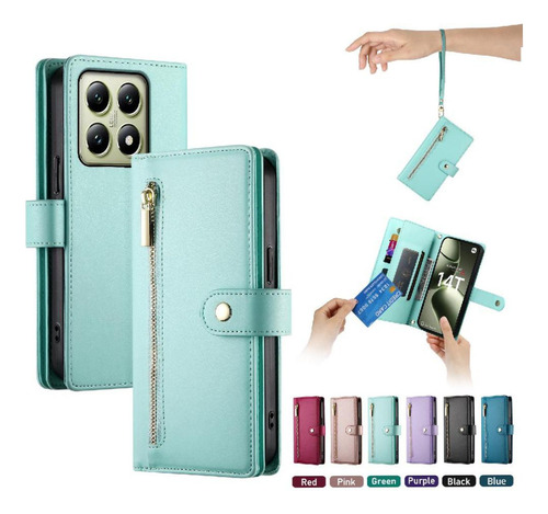 Funda Abatible Para Xiaomi 14t 5g Cartera Compartimento De