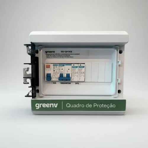 Quadro Proteção Para Wallbox E Ev 220v 7.4k Com Prensa-cabos