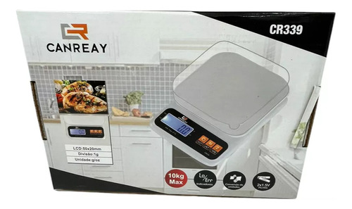Bascula De Cocina Digital Con Bandeja Plastica 10kg Capacidad Máxima 10 Kg Color Blanco