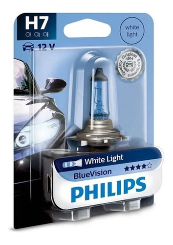 Lampara H7 Blue Vision Philips Efecto Xenon Luz Blanca 12v