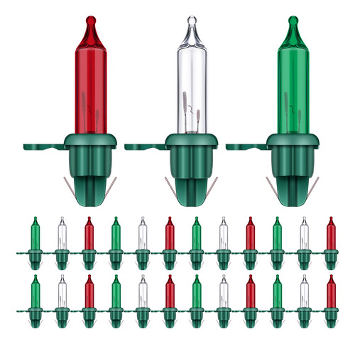 240 Bombilla Repuesto Navidad 2.5 Voltio Mini Tira Luz Base