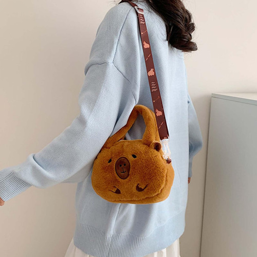 Bolso Bandolera De Felpa De Para Mujer, Bolso De Mano Para