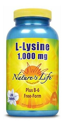 La Vida De La Naturaleza L-lisina Tabletas, 1000 Mg, 250 Con