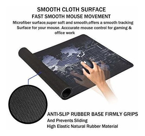 Imagen 4 de 6 de Tapete Extendido Grande Para Mouse, Para Videojuegos, Con B