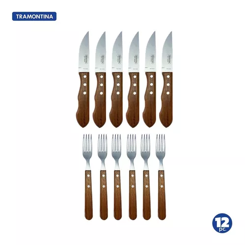 Kit Churrasco Tramontina 12 Peças Jumbo Garfo Faca 22399/063 - Shoploko -  Por você, para você