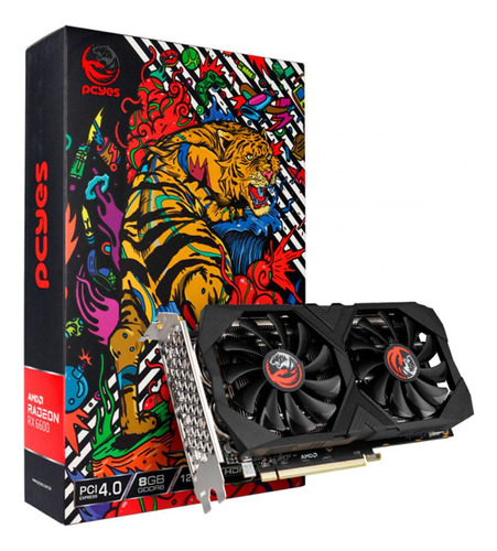 Placa Vídeo Pcyes Amd Radeon Rx6600 Graffiti Series, 8gb