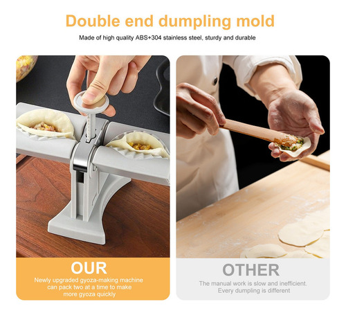 J Molde De Dumpling De Doble Cabeza Diy Burrito Wonton Mold