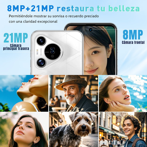 Teléfono 10gb + 128gb Android 14.0 Dual Sim Octa-core Batería 6500mah 6.56 Pulgadas 21mp Camara Smartphone Celular
