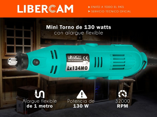 Imagen 3 de 10 de Minitorno Manual 180w 220v Madera Con Accesorios + Estuche