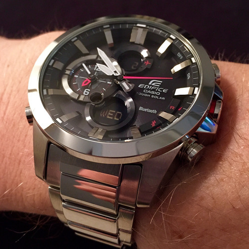 Reloj Casio Edifice Solar Bluetooth Luz Ecb-500d-1a Original