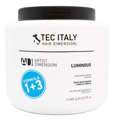  Tec Italy Luminus Decolorante Para El Cabello 680g Tono Azul