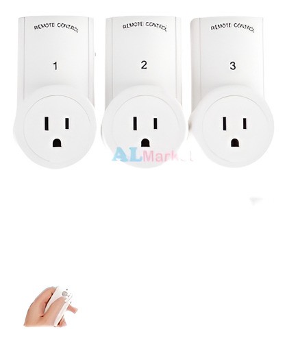 3 Pack Control Remoto Inalámbrico Potencia Interruptor De Lu