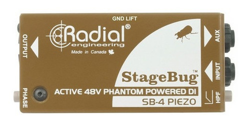 Caja Directa Radial Engineering Sb4 Stage Bug Activa +48v
