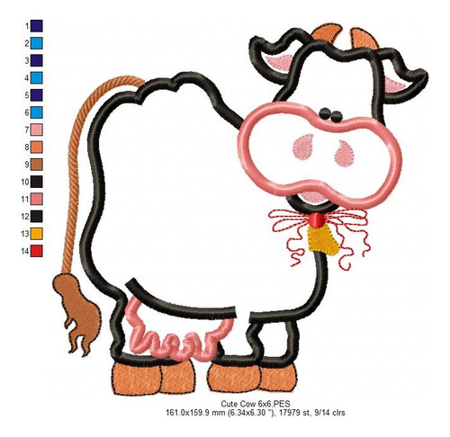 Matriz Para Bordados Maquina Granja Vaca Country 3955
