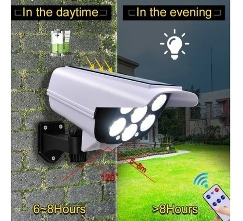 Reflector Camara Seguridad Lampara Solar Sensor Movimiento
