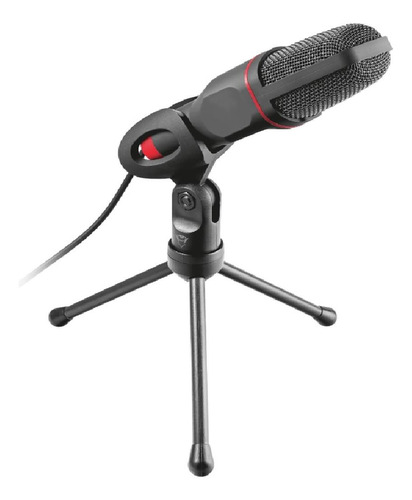 Microfono Trust Gxt 212 Mico 3.5 Mm-usb Contripode Negro-roj
